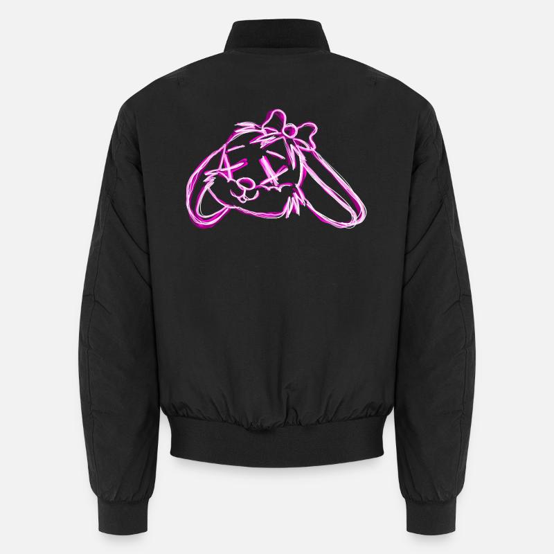 Dead Bunny Pink - Unisex Bomberjacke - Schwarz