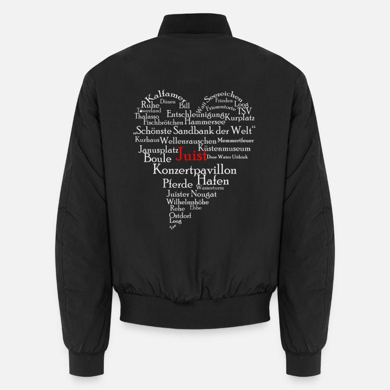 Juist Herz weiss Unisex Bomberjacke