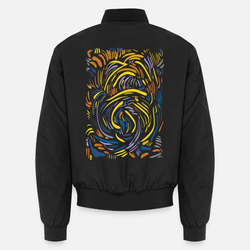 Abstrakt - Unisex Bomberjacke - Schwarz