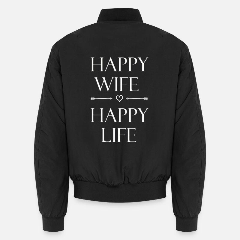 FEMME HEUREUSE VIE HEUREUSE Design Bomber unisexe