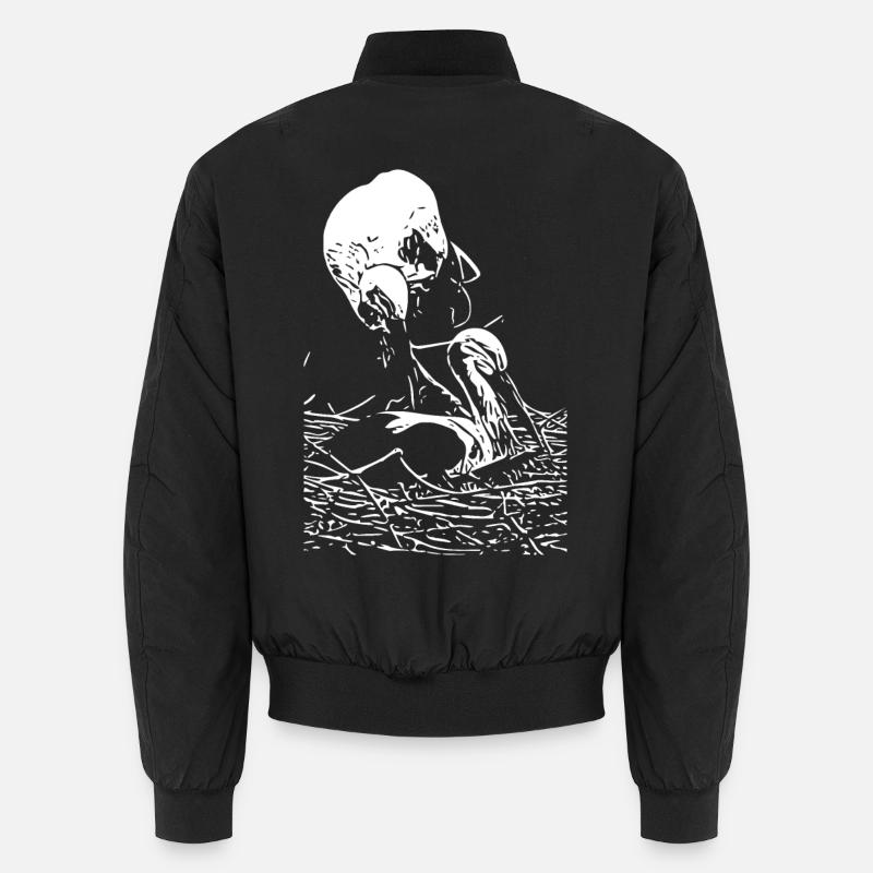 stork - Unisex Bomber Jacket - black