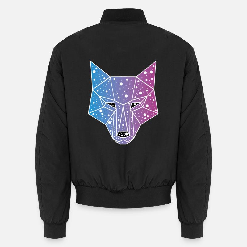 Galactic Wolf - Unisex Bomber Jacket - black