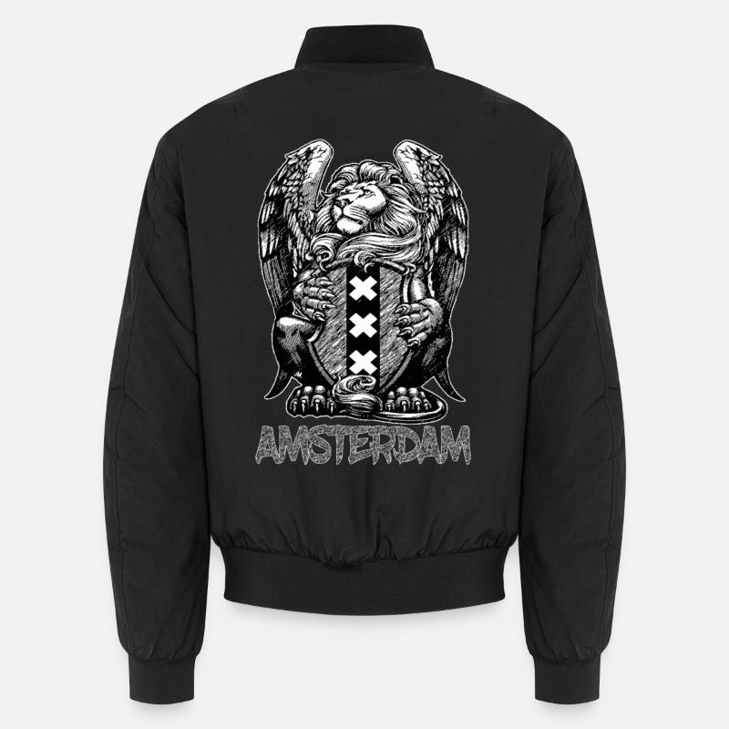 Löwe Amsterdam - Unisex Bomberjacke - Schwarz