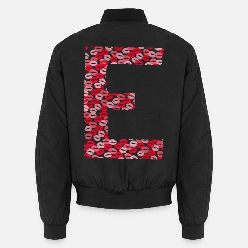 Lettre E - tshirt bisous Bomber unisexe