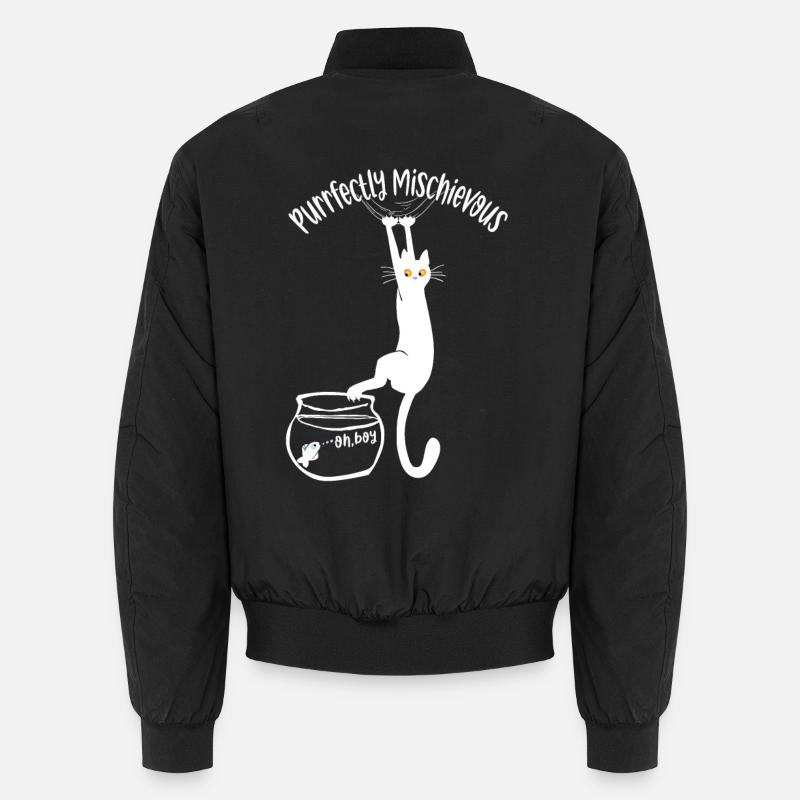 Schnurrend schelmisch - Unisex Bomberjacke - Schwarz