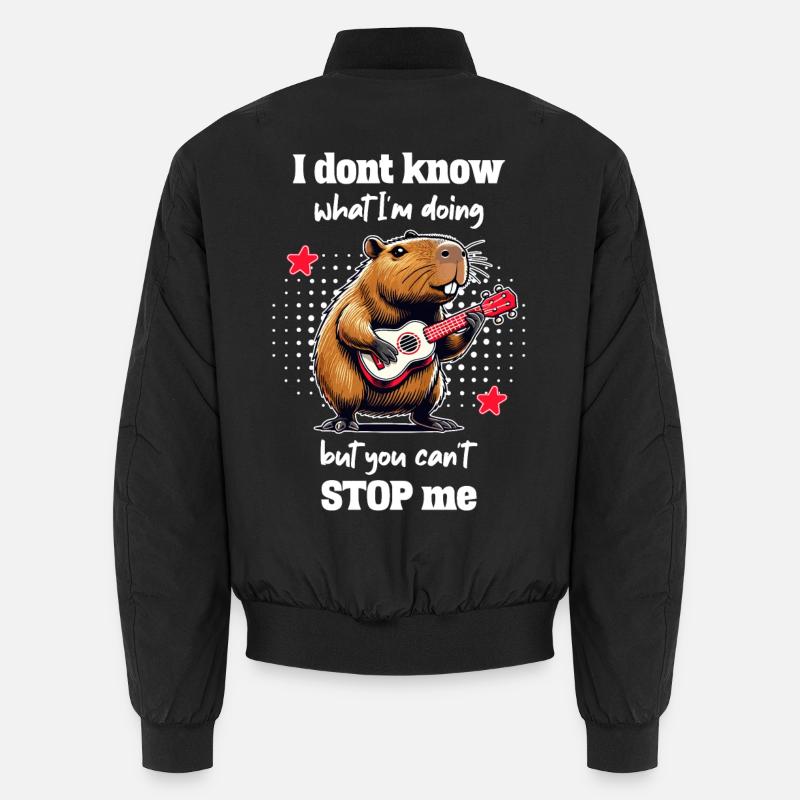 I Don't Know What I'm Doing - Funny Capybara Unisex Bomber Jacket