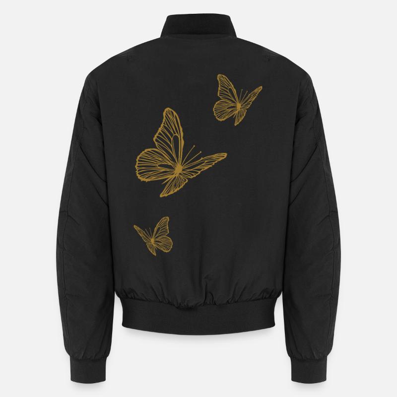 Golden Butterflies - Light & Midsummer Magic - Unisex Bomber Jacket - black