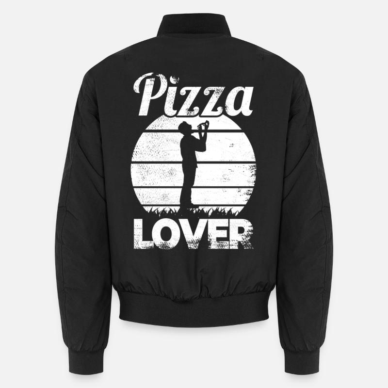 Pizza Enthusiast - Unisex Bomber Jacket - black