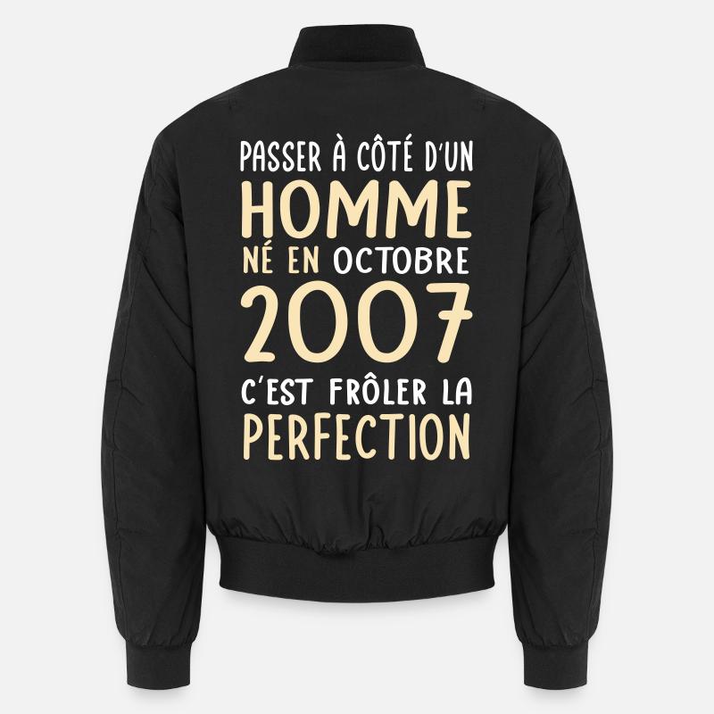 18 Year Anniversary - Born in October 2007 Unisex Bomber Jacket
