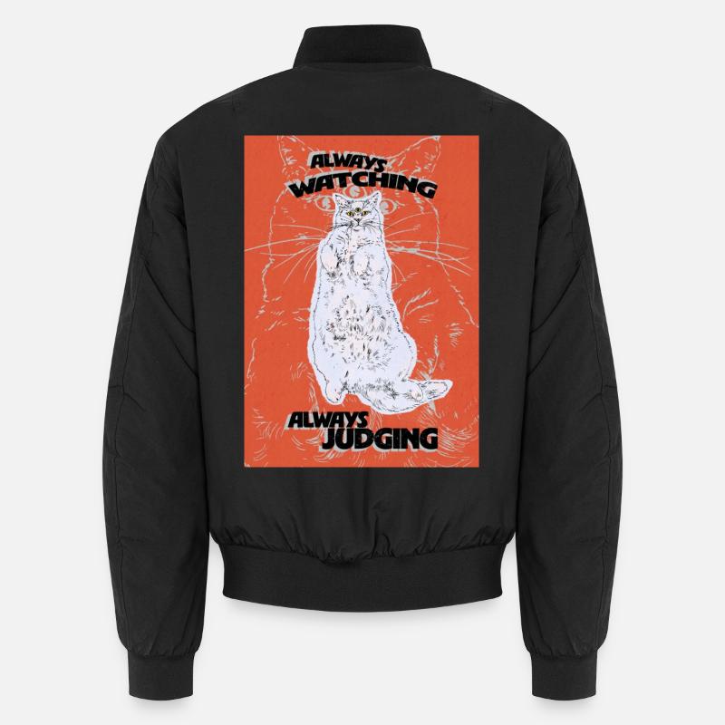 IMMER BEOBACHTEND, IMMER URTEILEND - Unisex Bomberjacke - Schwarz
