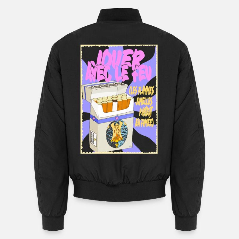 Zigarettenschachtel Leidenschaftliche Liebe Zwillingsflammen Unisex Bomberjacke
