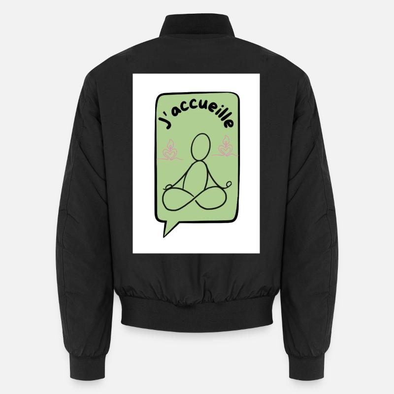 J'acceuille ocre - Bomber unisexe - noir