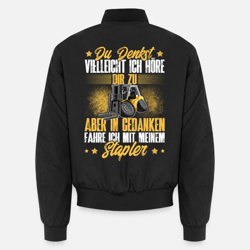Gabelstapler Staplerfahrer - Unisex Bomberjacke - Schwarz