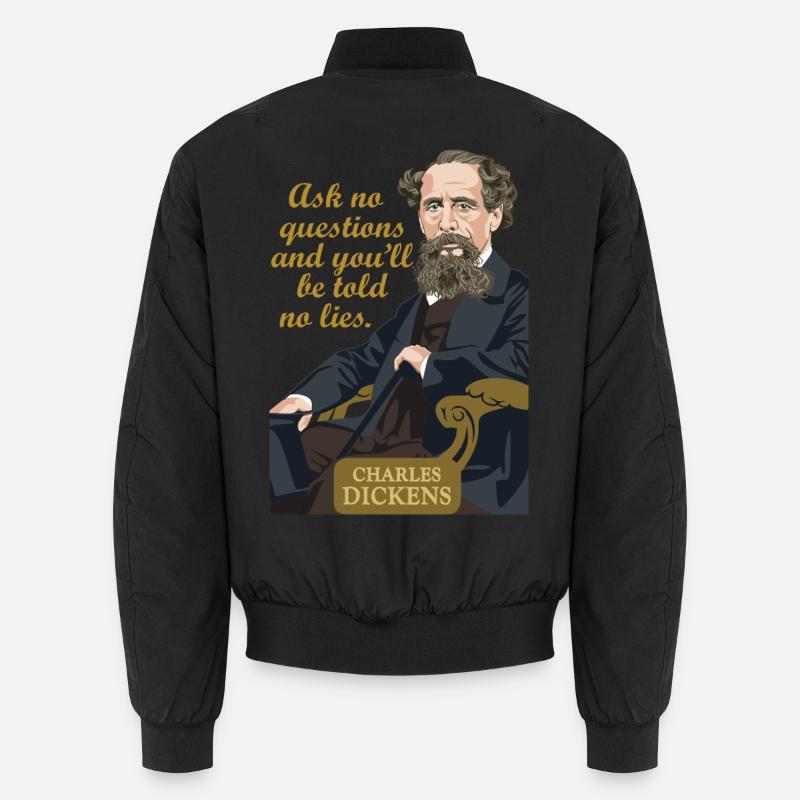 Charles Dickens - Unisex Bomberjacke - Schwarz