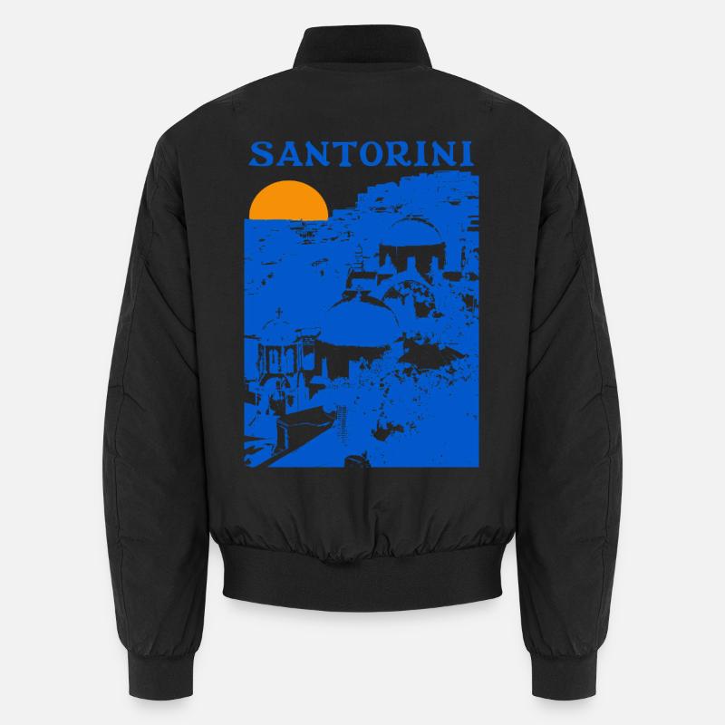Santorin - Unisex Bomberjacke - Schwarz