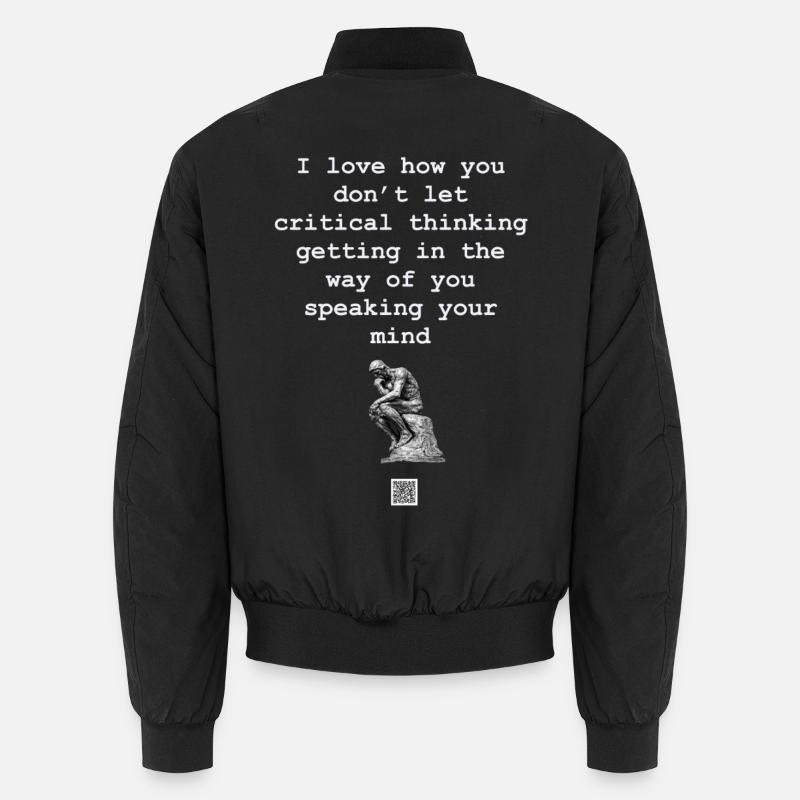 Critical Thinking Free Thoughts Unisex Bomber Jacket