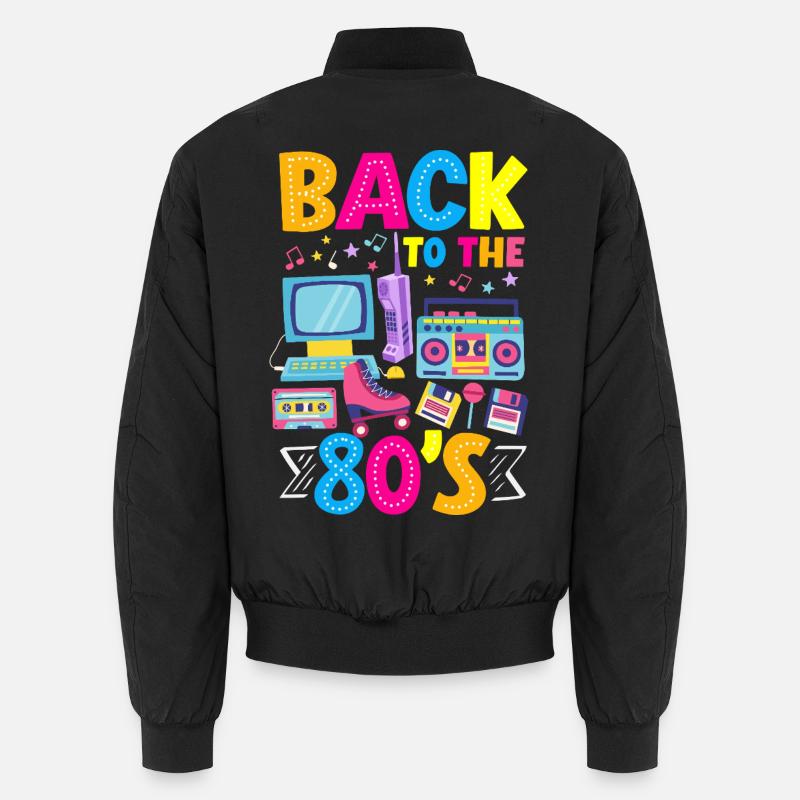Retro Back to the 80s Vintage Design Unisex Bomberjacke