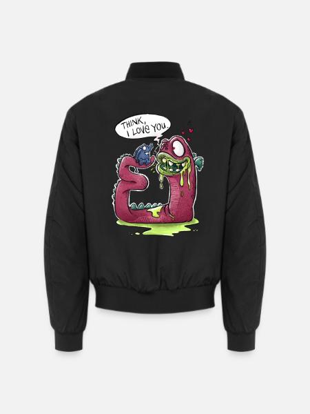 Think, I love you. - Unisex Bomberjacke - Schwarz