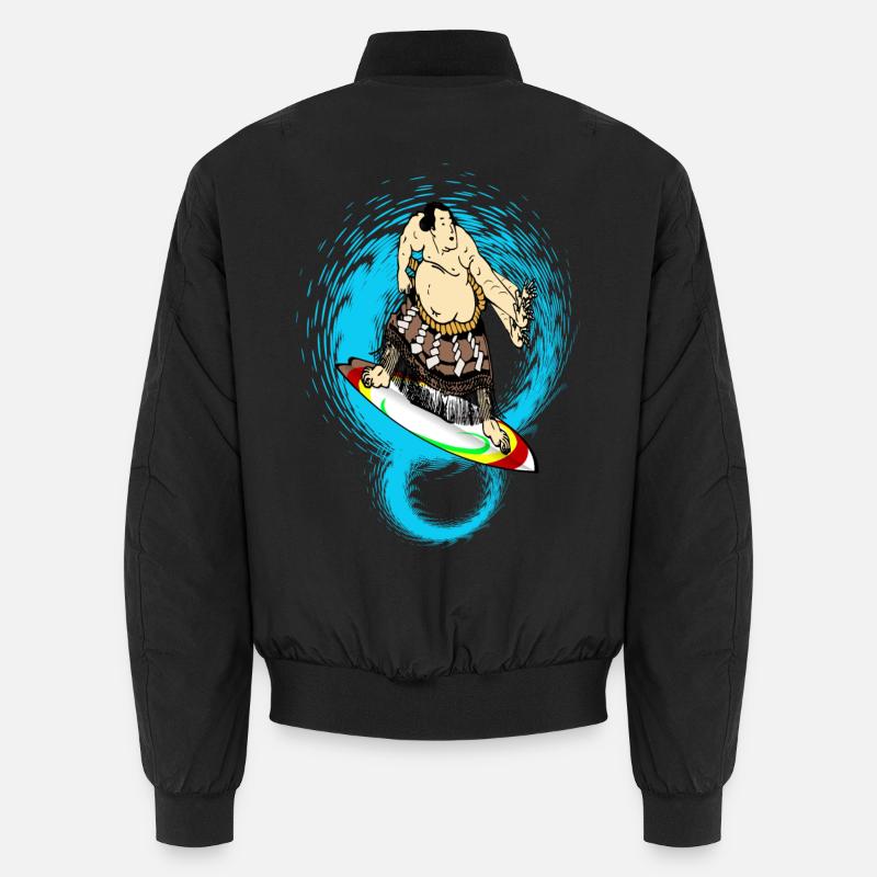 Surfeur de sumo - Bomber unisexe - noir