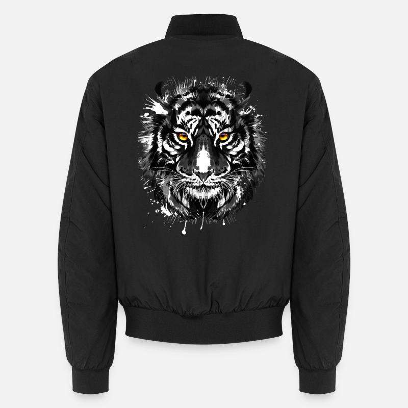 Retro Tiger - Katze - Schöne Augen Unisex Bomberjacke