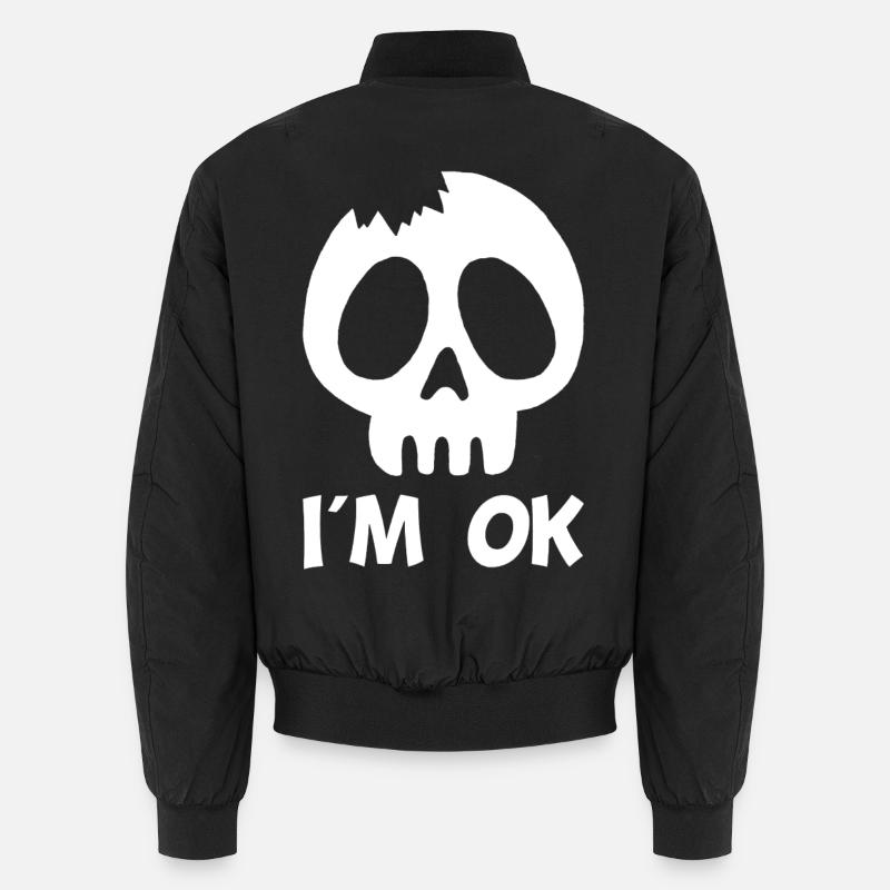 I'm fine (white) Unisex Bomber Jacket