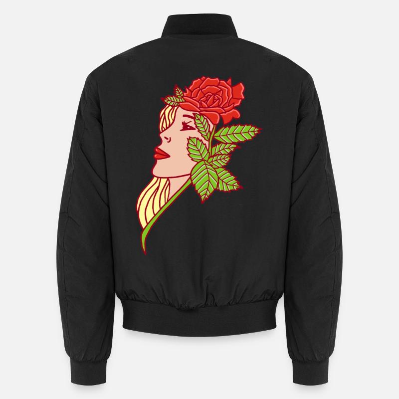 La dame et la rose - Bomber unisexe - noir