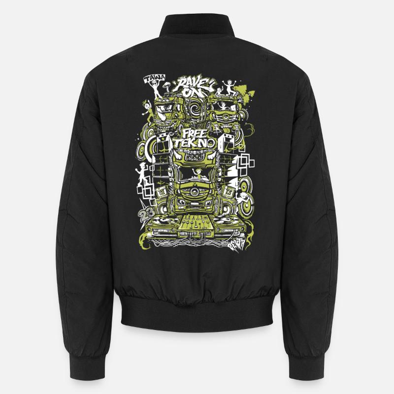 Rave on free TEKNO  - Bomber unisexe - noir