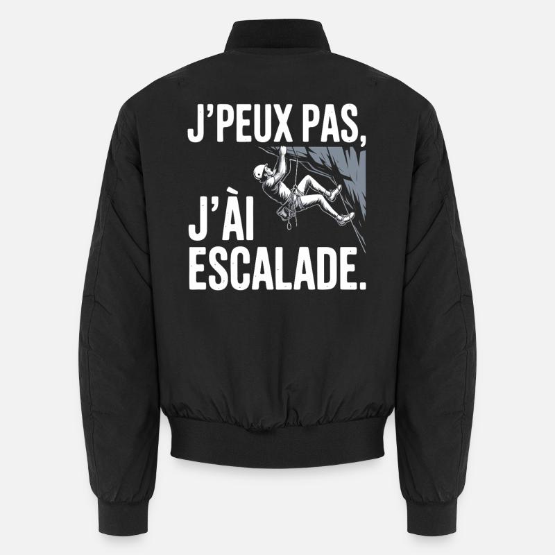 j'peux pas j'ai escalade - Bomber unisexe - noir