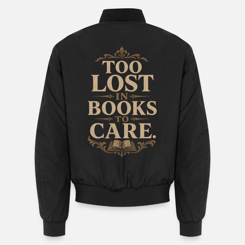 Dark Academia Book Love Vintage Reader Bomber unisexe