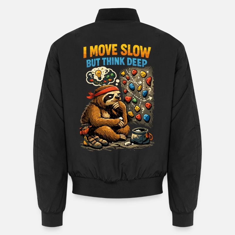Sloth Bouldering – Comic Climbing Shirt Unisex Bomber Jacket