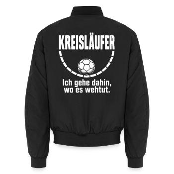 Kreisläufer Geschenk für Handballer - Unisex Bomberjacke - Schwarz - Hinten - AI Model Male 185 light (185cm)