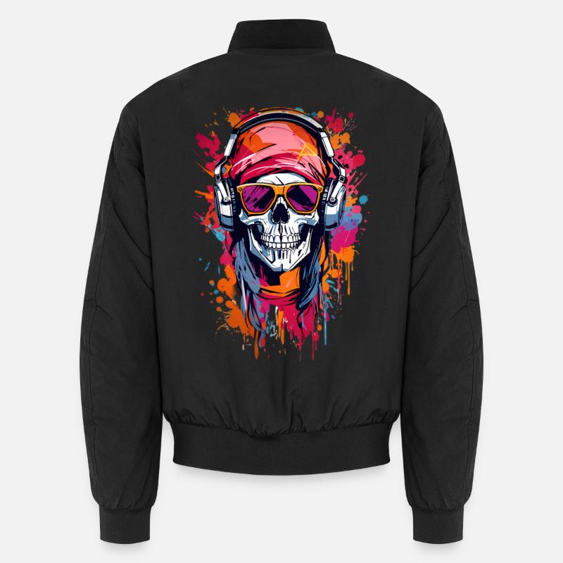 Cool skull - Unisex Bomber Jacket - black