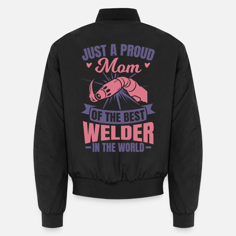Schweißerin Mutter Unisex Bomberjacke