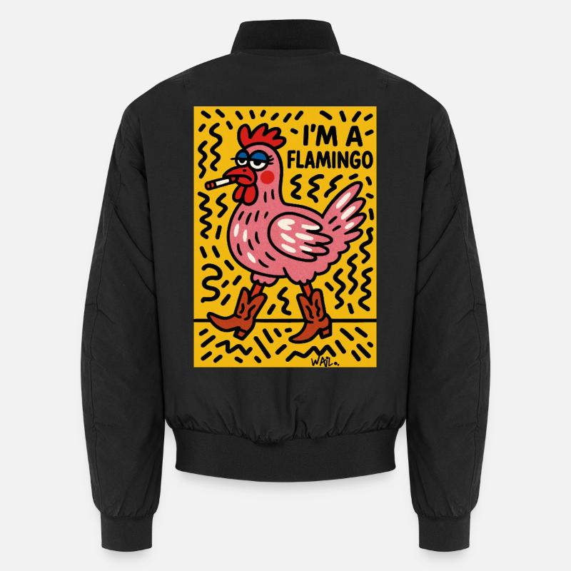 Ich bin ein Flamingo Unisex Bomberjacke