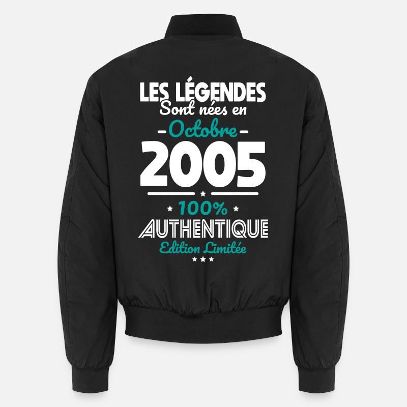 20th Birthday - Legends Born October 2005 Unisex Bomber Jacket