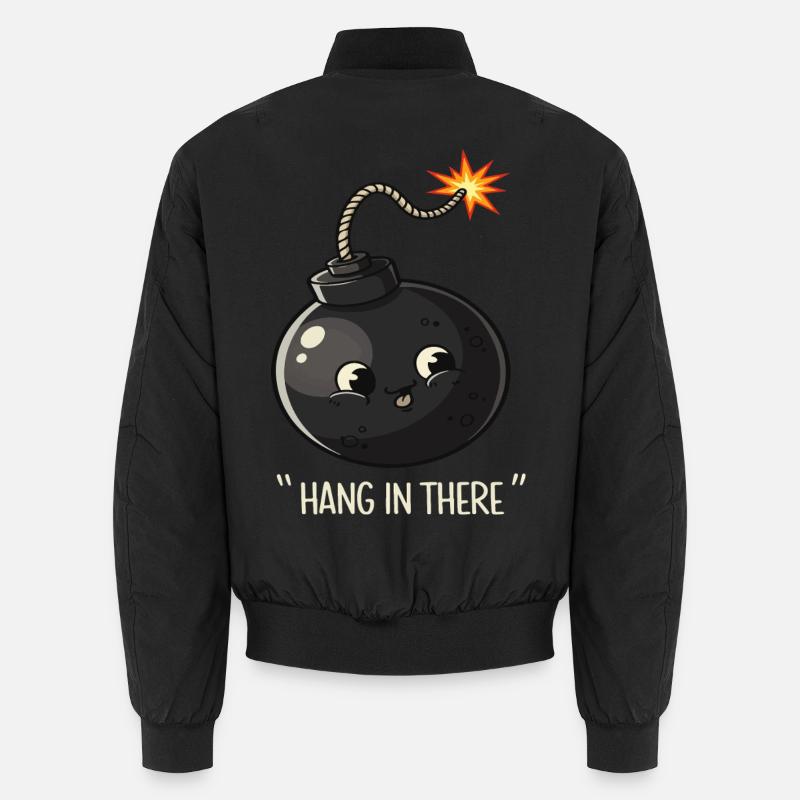 Kawaii Exploding Bomb Comic Design Unisex Bomber Jacket