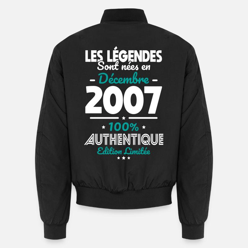 18th Birthday - Legends Born December 2007 Unisex Bomber Jacket