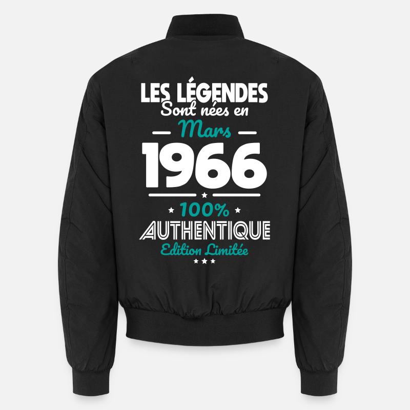 60th Anniversary - Legends born March 1966 Unisex Bomber Jacket