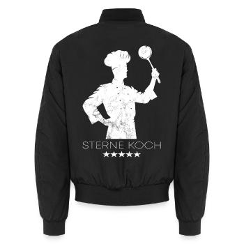 Koch Sternekoch Berufe - Unisex Bomberjacke - Schwarz - Hinten - AI Model Male 185 light (185cm)