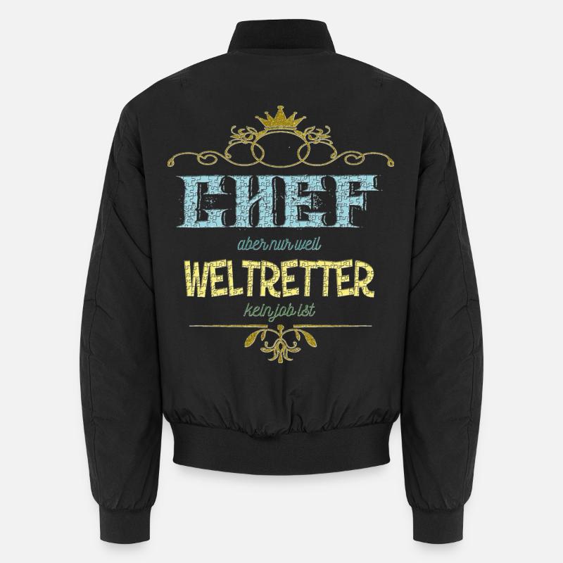 Chef Weltretter - Unisex Bomberjacke - Schwarz