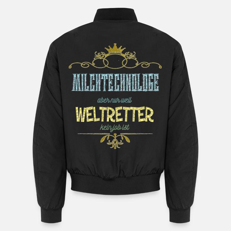 Milchtechnologe Weltretter - Unisex Bomberjacke - Schwarz