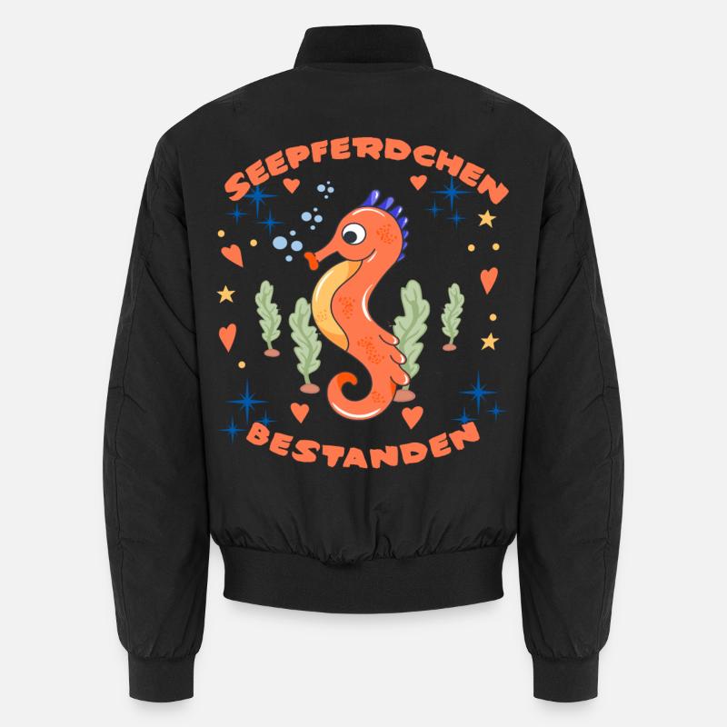 Seepferdchen Bestanden Unisex Bomberjacke