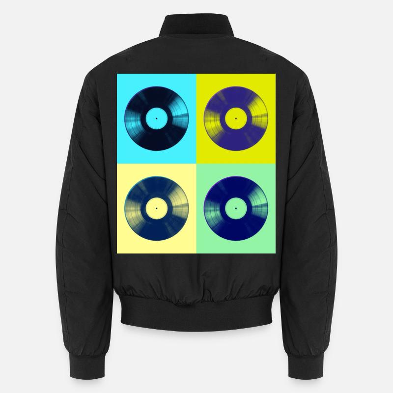 Pop-Art-Vinylalben Unisex Bomberjacke