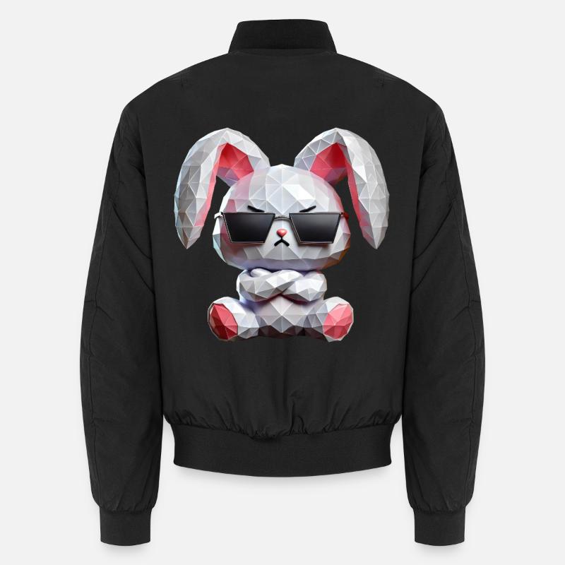Kaninchen Sonnenbrille - Unisex Bomberjacke - Schwarz