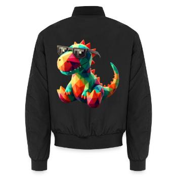 Dino Cool Sonnenbrille - Unisex Bomberjacke - Schwarz - Hinten - AI Model Male 185 light (185cm)