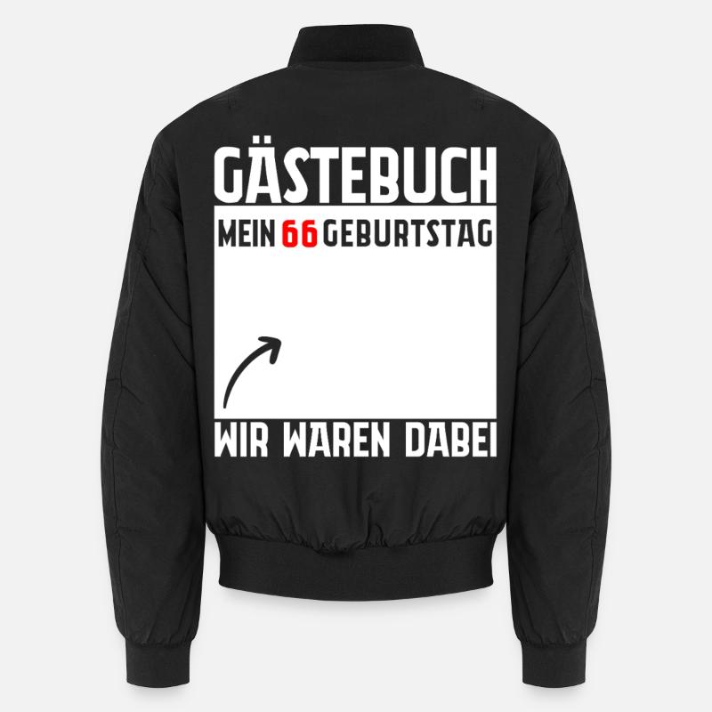 Gästebuch Mein 66. Geburtstag 66 Jahre Geschenk Unisex Bomberjacke
