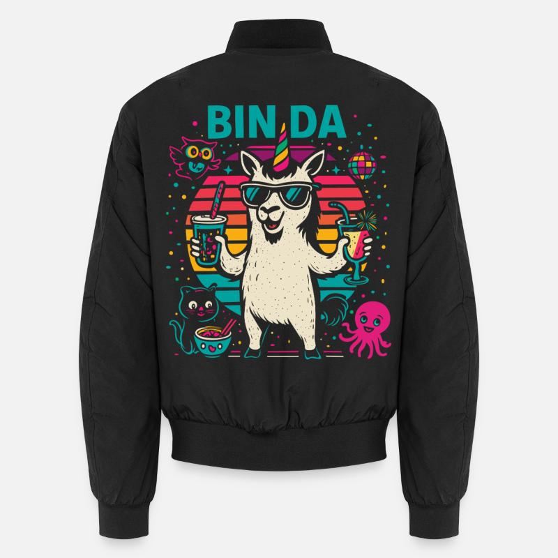 Bin da! Einhorn Party - 80s Karneval Style Unisex Bomberjacke