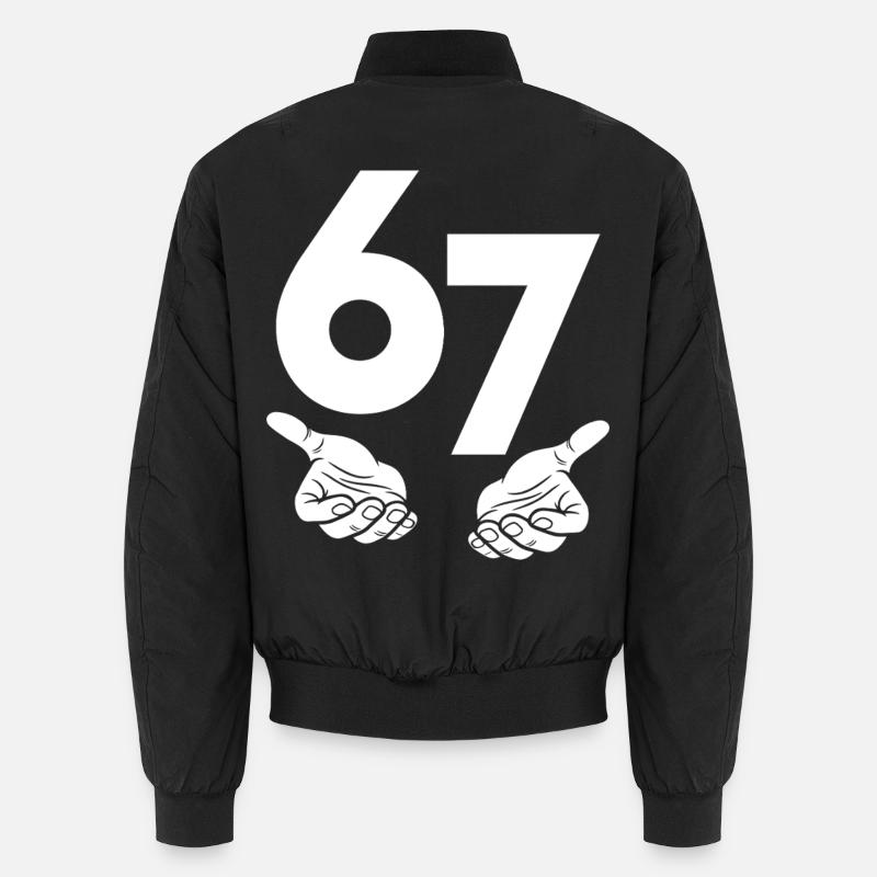 6 7 - Bomber unisexe - noir