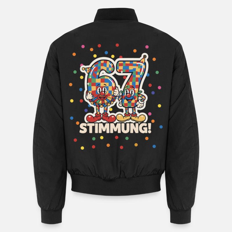 67 Meme Kostüm – Karneval lustig Geschenk - Unisex Bomberjacke - Schwarz