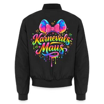 Carnival Mouse Costume Funny Carnival Party - Unisex Bomber Jacket - black - Back - AI Model Male 185 light (185cm)